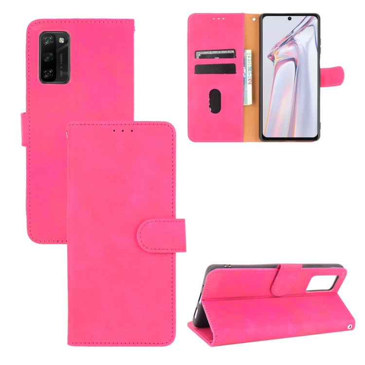For Blackview A100 Solid Color Skin Feel Magnetic Buckle Horizontal Flip Calf Texture PU Leather Case with Holder & Card Slots & Wallet