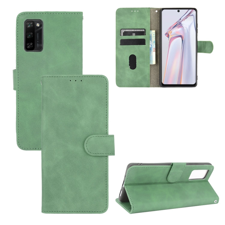 For Blackview A100 Solid Color Skin Feel Magnetic Buckle Horizontal Flip Calf Texture PU Leather Case with Holder & Card Slots & Wallet