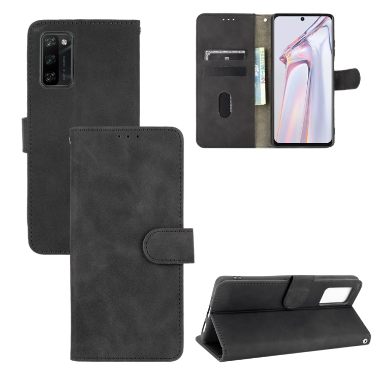 For Blackview A100 Solid Color Skin Feel Magnetic Buckle Horizontal Flip Calf Texture PU Leather Case with Holder & Card Slots & Wallet