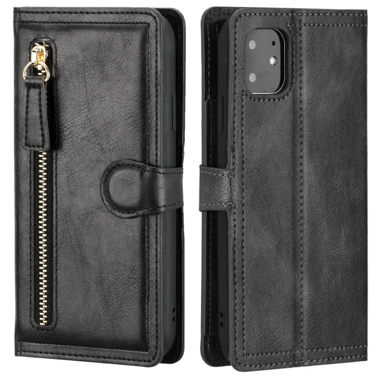 For iPhone 11 Retro Style Magnetic Buckle Zipper Horizontal Flip Leather Case with Card Slot & Wallet