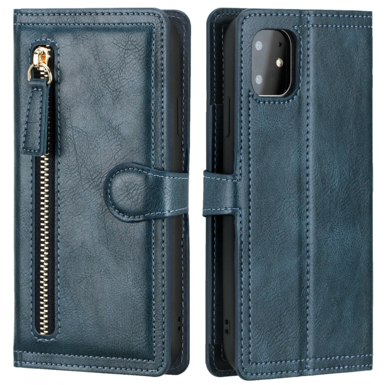 For iPhone 11 Retro Style Magnetic Buckle Zipper Horizontal Flip Leather Case with Card Slot & Wallet