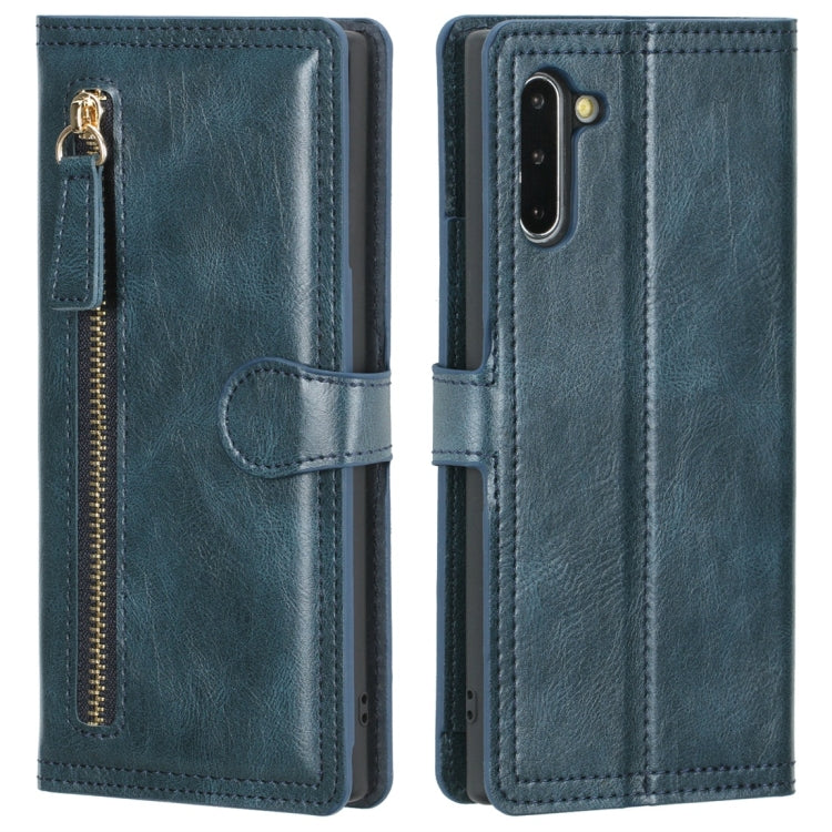 For Galaxy Note 10 Retro Style Magnetic Buckle Zipper Horizontal Flip Leather Case with Card Slot & Wallet