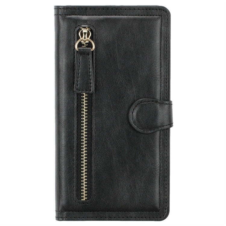 For Galaxy Note 10+ Retro Style Magnetic Buckle Zipper Horizontal Flip Leather Case with Card Slot & Wallet
