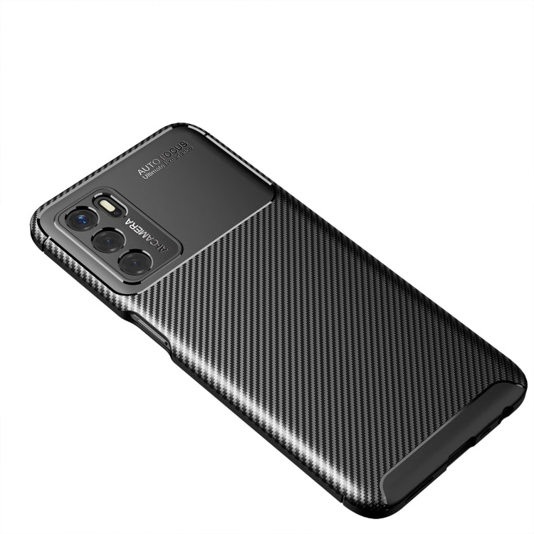 For OPPO A16 Carbon Fiber Texture Shockproof TPU Case