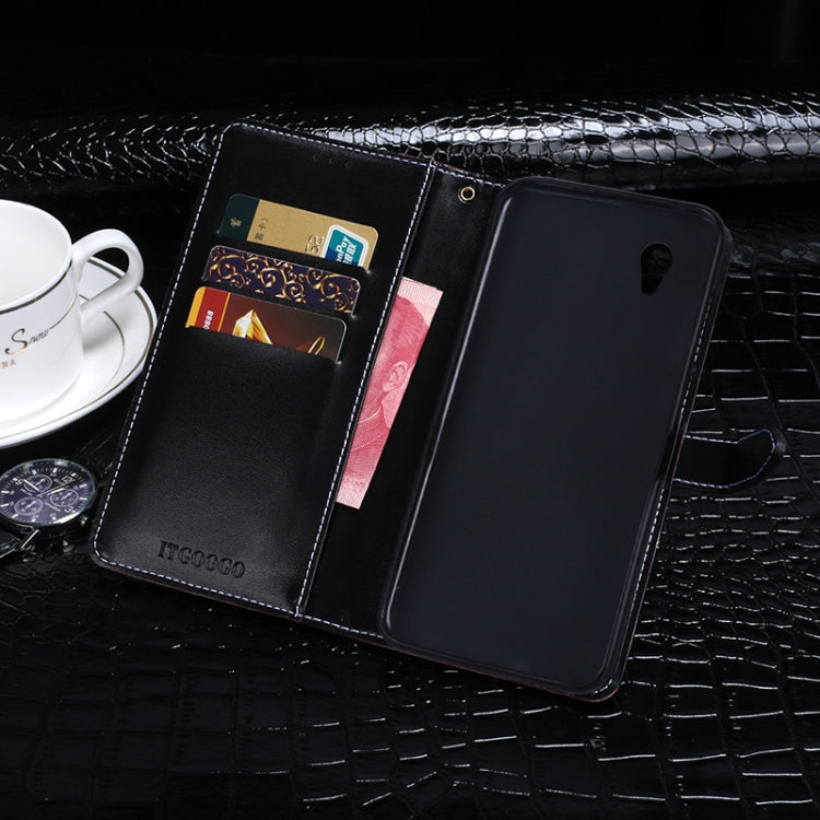 For Alcatel 1 2021 idewei Crocodile Texture Horizontal Flip Leather Case with Holder & Card Slots & Wallet
