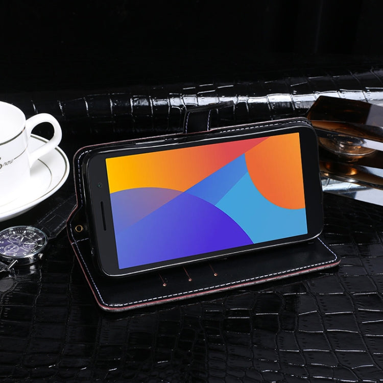 For Alcatel 1 2021 idewei Crocodile Texture Horizontal Flip Leather Case with Holder & Card Slots & Wallet