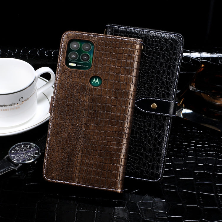 For Motorola Moto G Stylus 5G idewei Crocodile Texture Horizontal Flip Leather Case with Holder & Card Slots & Wallet