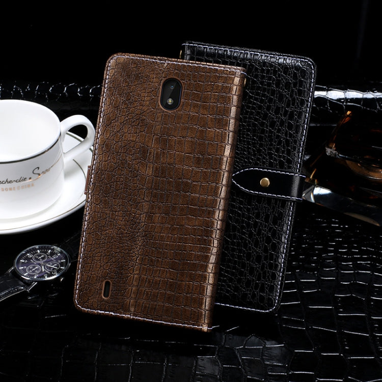 For Nokia C01 Plus idewei Crocodile Texture Horizontal Flip Leather Case with Holder & Card Slots & Wallet