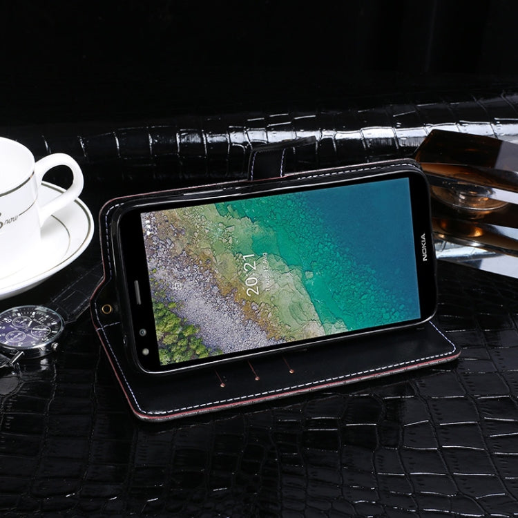 For Nokia C01 Plus idewei Crocodile Texture Horizontal Flip Leather Case with Holder & Card Slots & Wallet