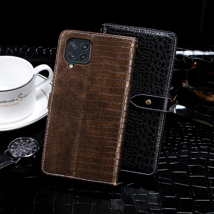 For Samsung Galaxy M32 idewei Crocodile Texture Horizontal Flip Leather Case with Holder & Card Slots & Wallet