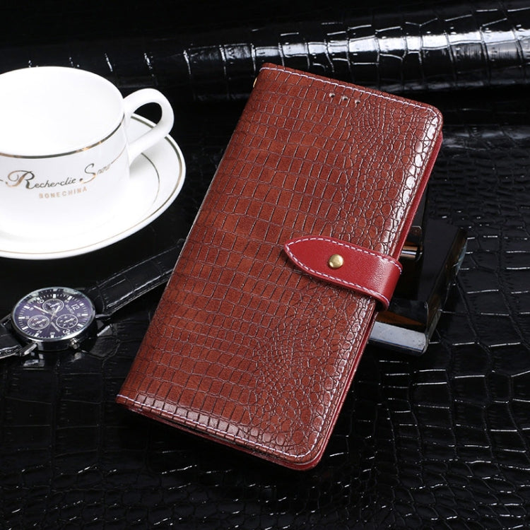 For Samsung Galaxy M32 idewei Crocodile Texture Horizontal Flip Leather Case with Holder & Card Slots & Wallet