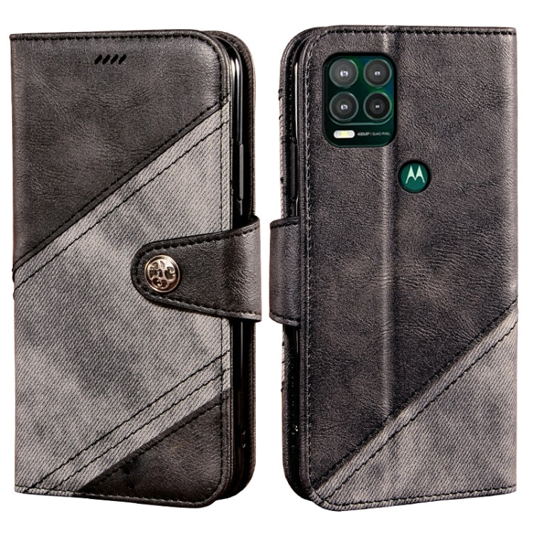 For Motorola Moto G Stylus 5G Contrast Color Splicing Retro Texture Horizontal Flip PU Leather Case with Card Slots & Holder & Wallet