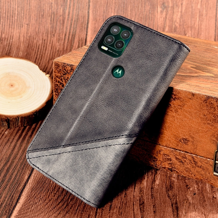 For Motorola Moto G Stylus 5G Contrast Color Splicing Retro Texture Horizontal Flip PU Leather Case with Card Slots & Holder & Wallet