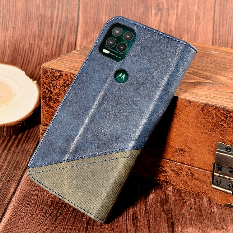 For Motorola Moto G Stylus 5G Contrast Color Splicing Retro Texture Horizontal Flip PU Leather Case with Card Slots & Holder & Wallet