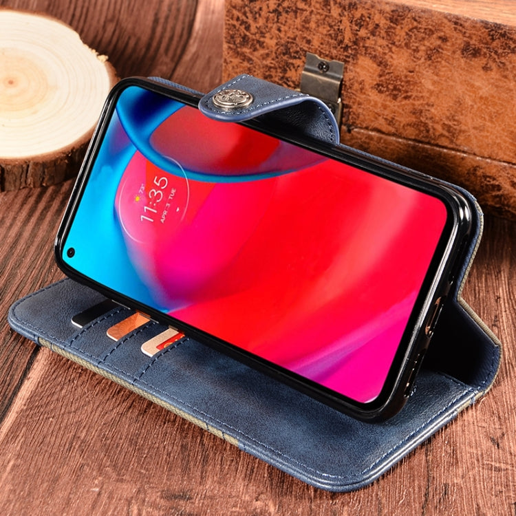 For Motorola Moto G Stylus 5G Contrast Color Splicing Retro Texture Horizontal Flip PU Leather Case with Card Slots & Holder & Wallet