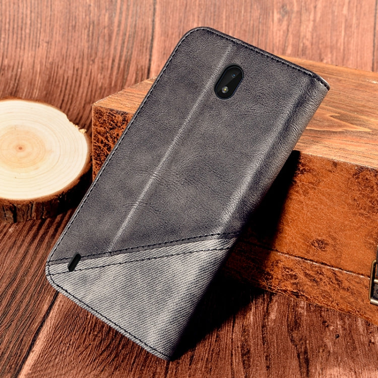 For Nokia C01 Plus Contrast Color Splicing Retro Texture Horizontal Flip PU Leather Case with Card Slots & Holder & Wallet