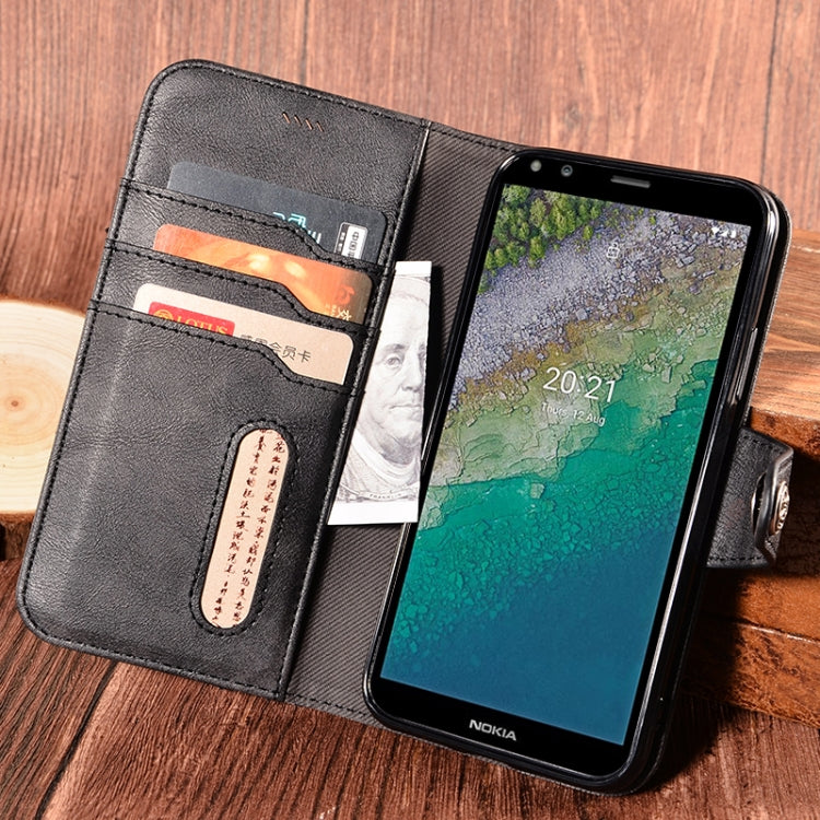 For Nokia C01 Plus Contrast Color Splicing Retro Texture Horizontal Flip PU Leather Case with Card Slots & Holder & Wallet