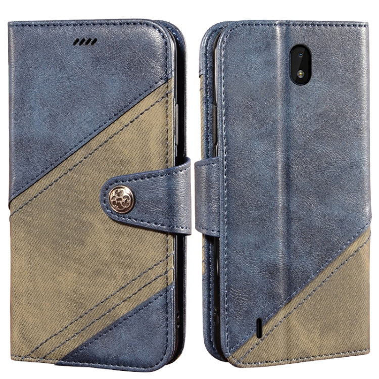 For Nokia C01 Plus Contrast Color Splicing Retro Texture Horizontal Flip PU Leather Case with Card Slots & Holder & Wallet