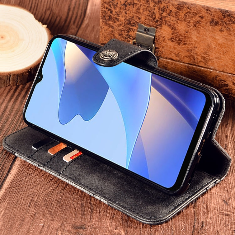 For OPPO A16 Contrast Color Splicing Retro Texture Horizontal Flip PU Leather Case with Card Slots & Holder & Wallet