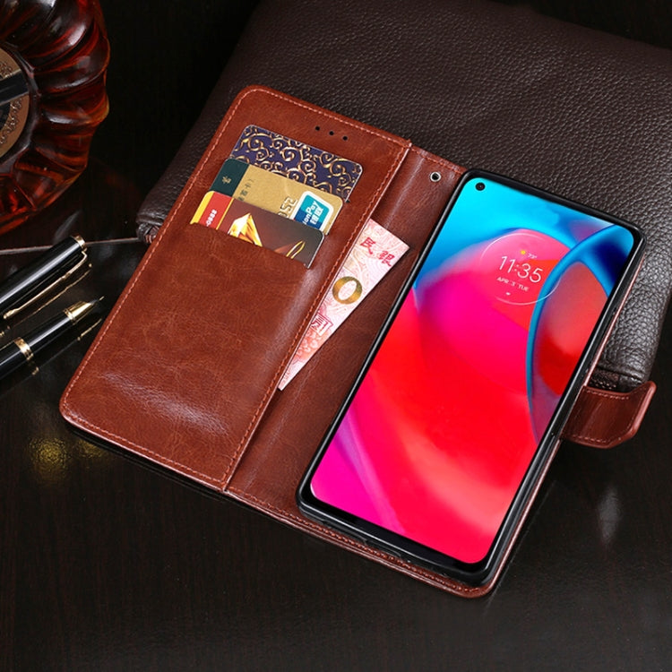 For Motorola Moto G Stylus 5G idewei Crazy Horse Texture Horizontal Flip Leather Case with Holder & Card Slots & Wallet