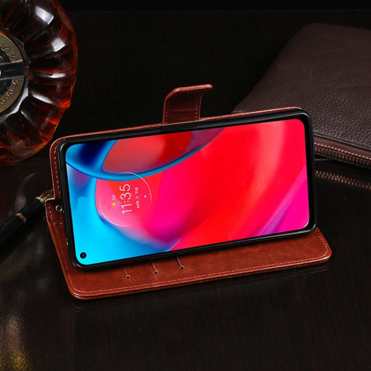 For Motorola Moto G Stylus 5G idewei Crazy Horse Texture Horizontal Flip Leather Case with Holder & Card Slots & Wallet