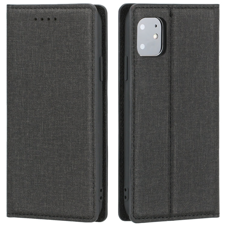 For iPhone 11 Cloth Texture Magnetic Horizontal Flip Leather Case with Holder & Card Slot