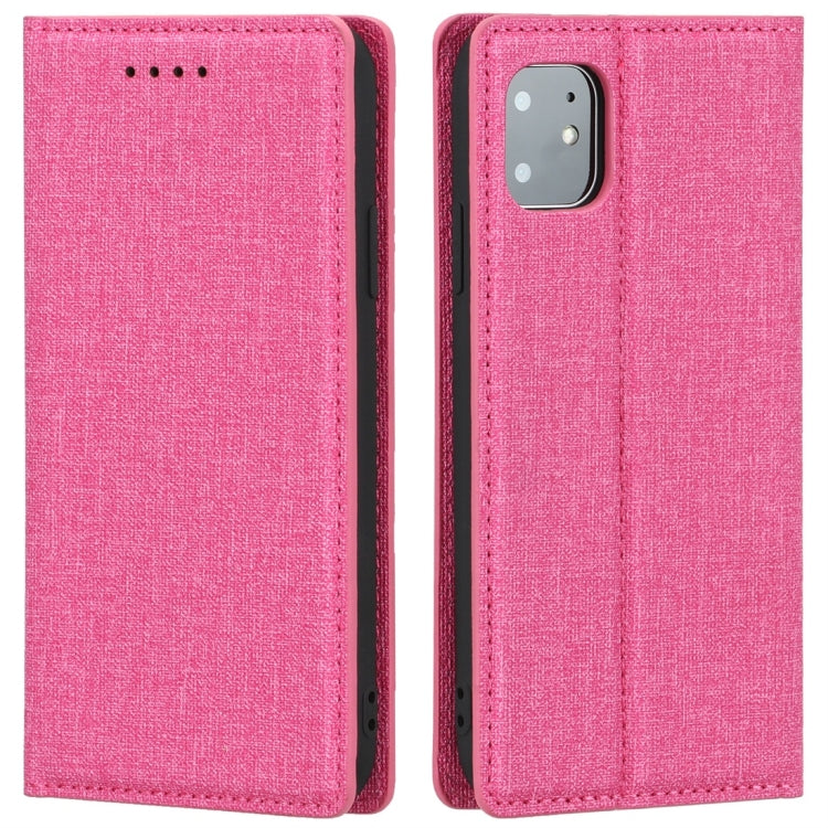 For iPhone 11 Cloth Texture Magnetic Horizontal Flip Leather Case with Holder & Card Slot
