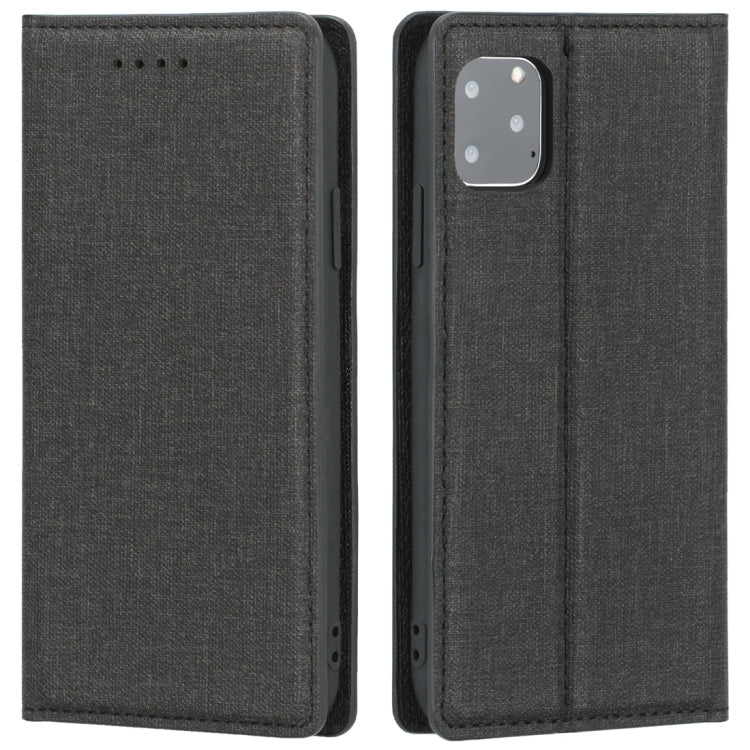 For iPhone 11 Pro Cloth Texture Magnetic Horizontal Flip Leather Case with Holder & Card Slot