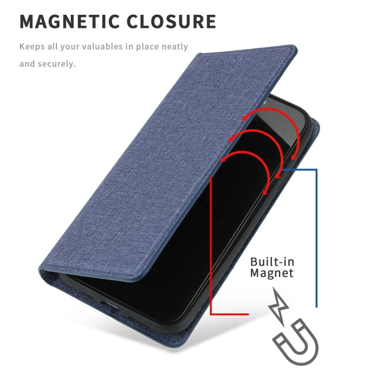 For iPhone 11 Pro Cloth Texture Magnetic Horizontal Flip Leather Case with Holder & Card Slot