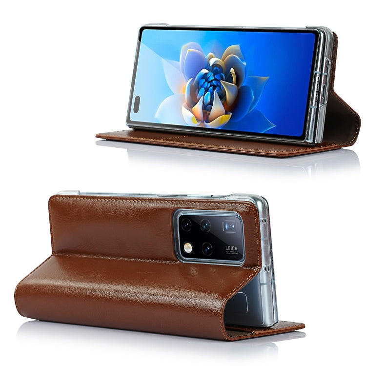 For Huawei Mate X2 Crazy Horse Texture Horizontal Flip Leather Case with Holder & Card Slot