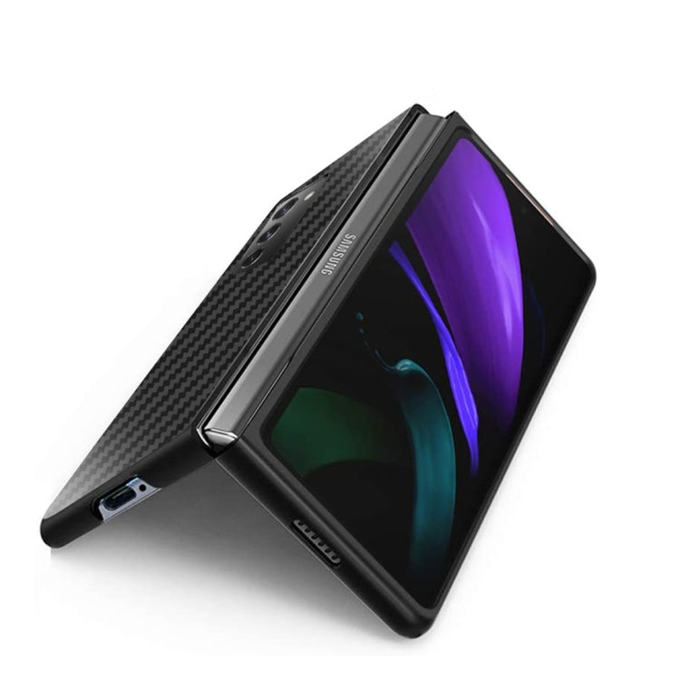 For Samsung Galaxy Z Fold2 5G Shockproof Carbon Fiber Texture Protective Case