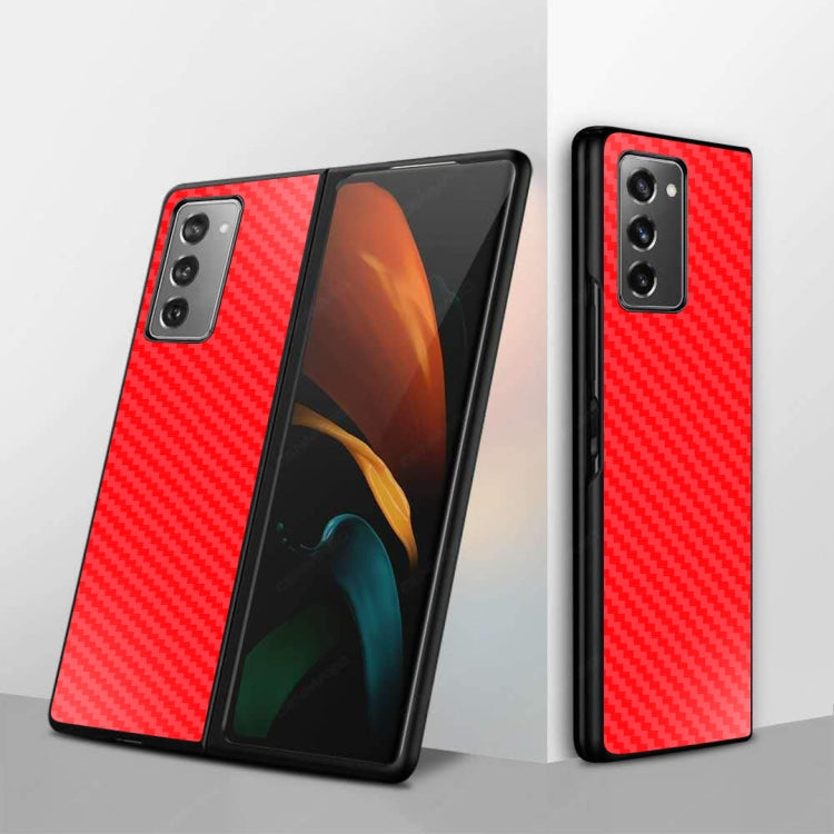 For Samsung Galaxy Z Fold2 5G Shockproof Carbon Fiber Texture Protective Case