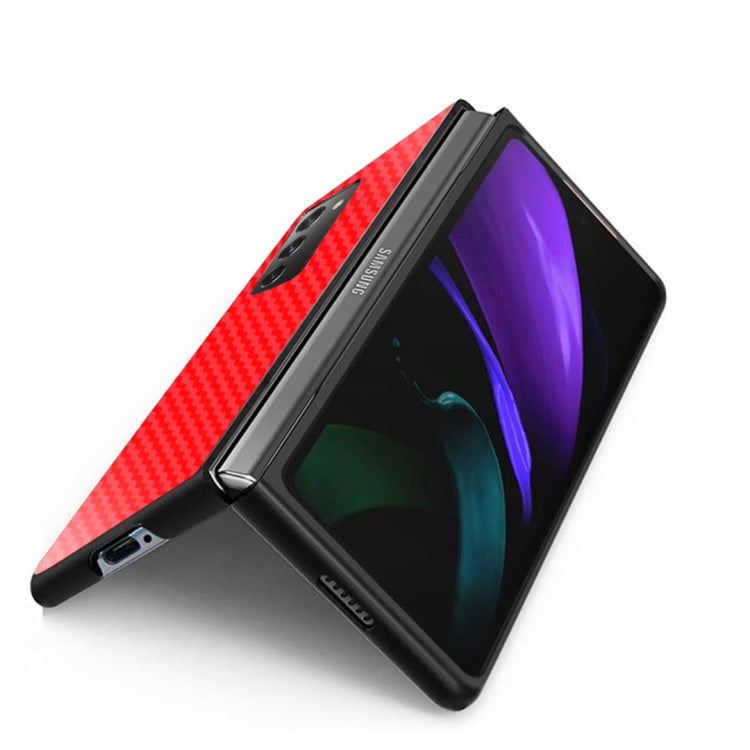 For Samsung Galaxy Z Fold2 5G Shockproof Carbon Fiber Texture Protective Case