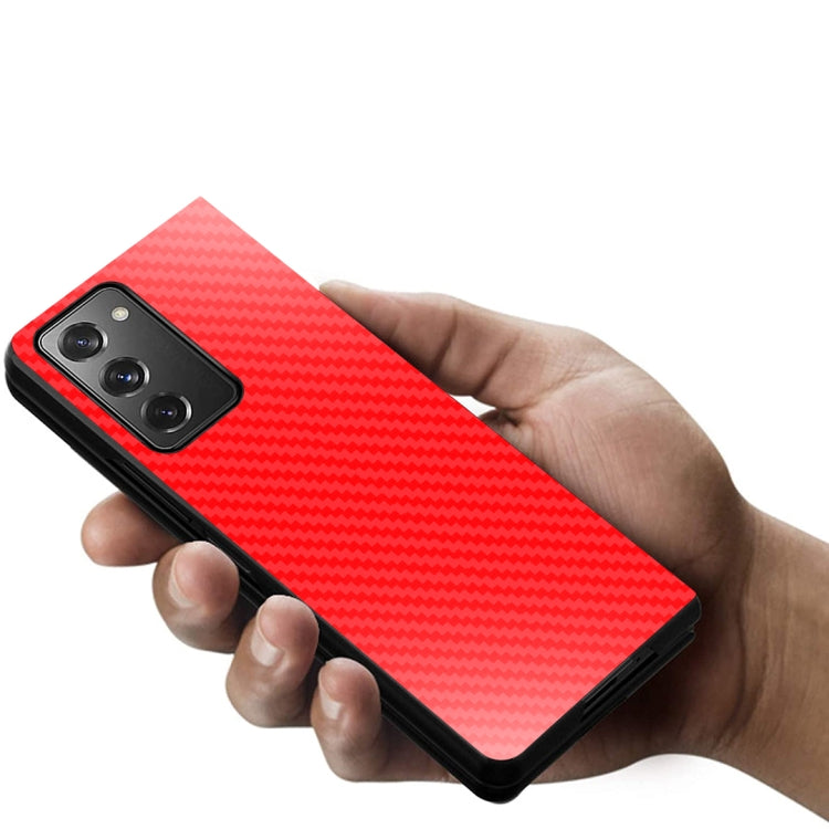For Samsung Galaxy Z Fold2 5G Shockproof Carbon Fiber Texture Protective Case