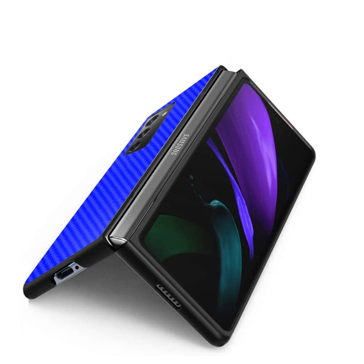 For Samsung Galaxy Z Fold2 5G Shockproof Carbon Fiber Texture Protective Case