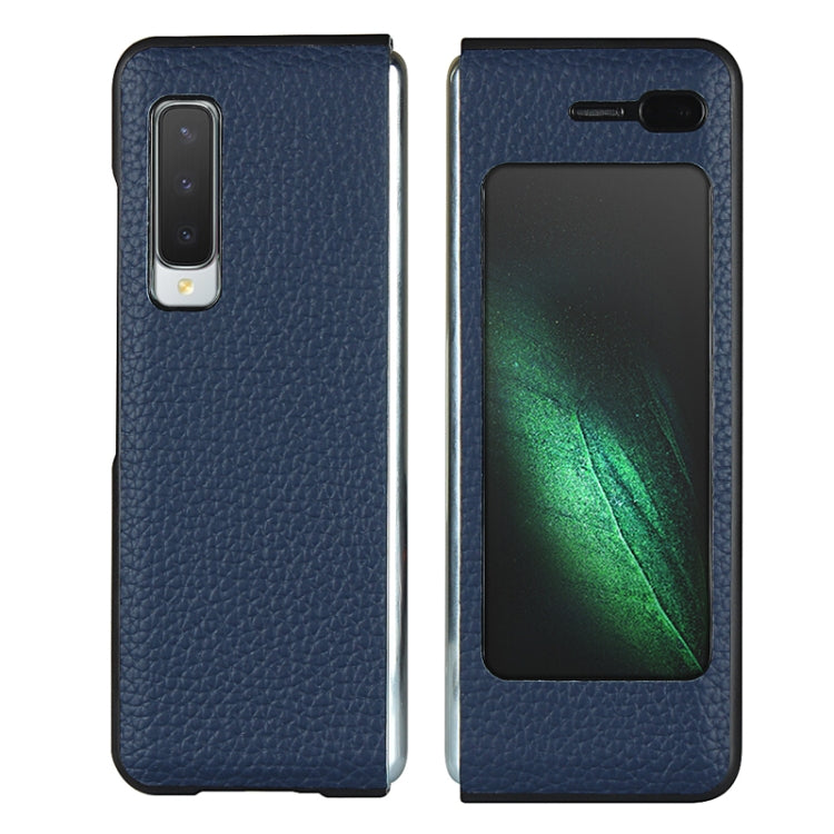 For Samsung Galaxy Fold Lychee Texture Leather Folding Protective Case