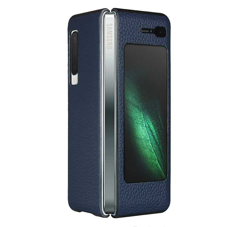 For Samsung Galaxy Fold Lychee Texture Leather Folding Protective Case