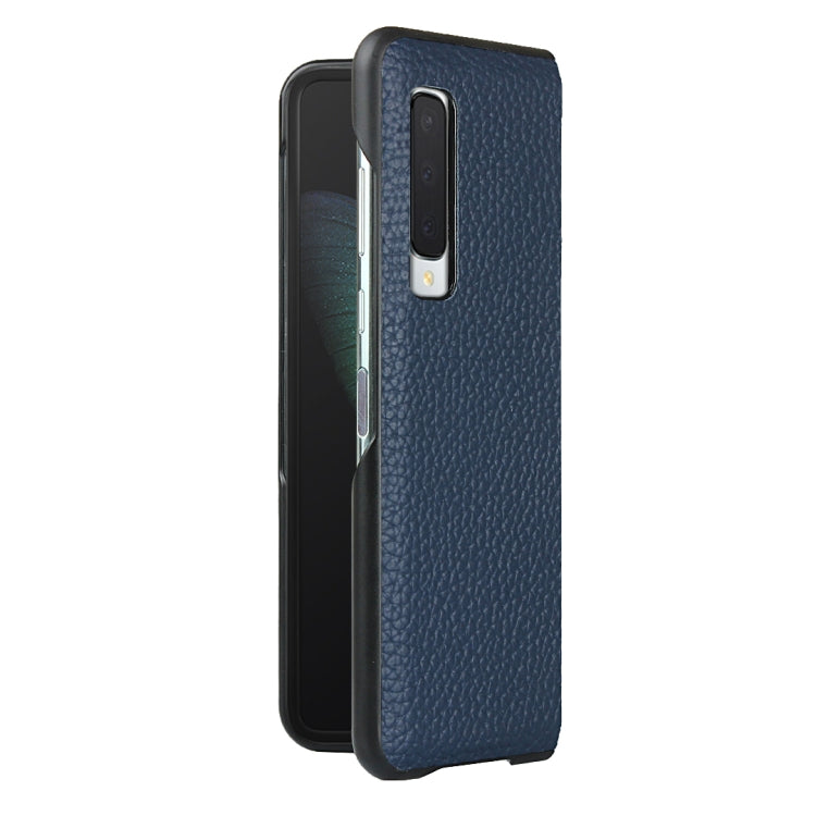 For Samsung Galaxy Fold Lychee Texture Leather Folding Protective Case