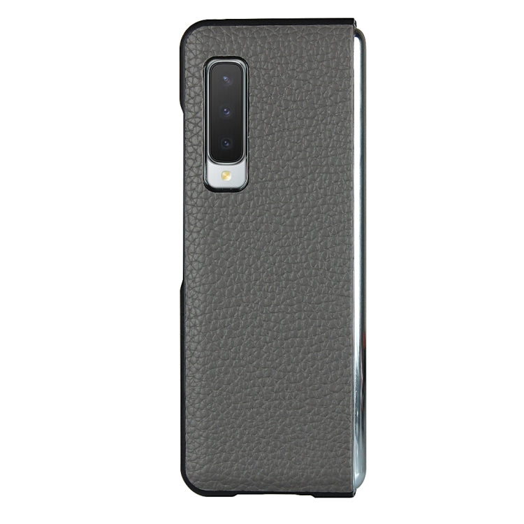 For Samsung Galaxy Fold Lychee Texture Leather Folding Protective Case