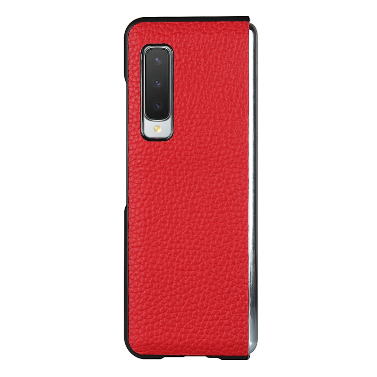 For Samsung Galaxy Fold Lychee Texture Leather Folding Protective Case