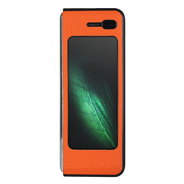 For Samsung Galaxy Fold Lychee Texture Leather Folding Protective Case