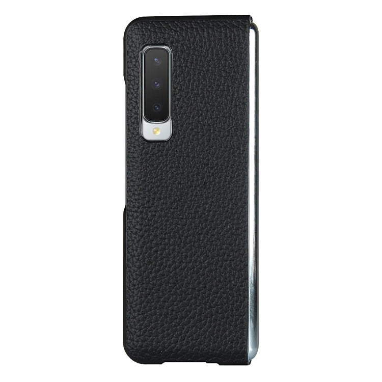 For Samsung Galaxy Fold Lychee Texture Leather Folding Protective Case