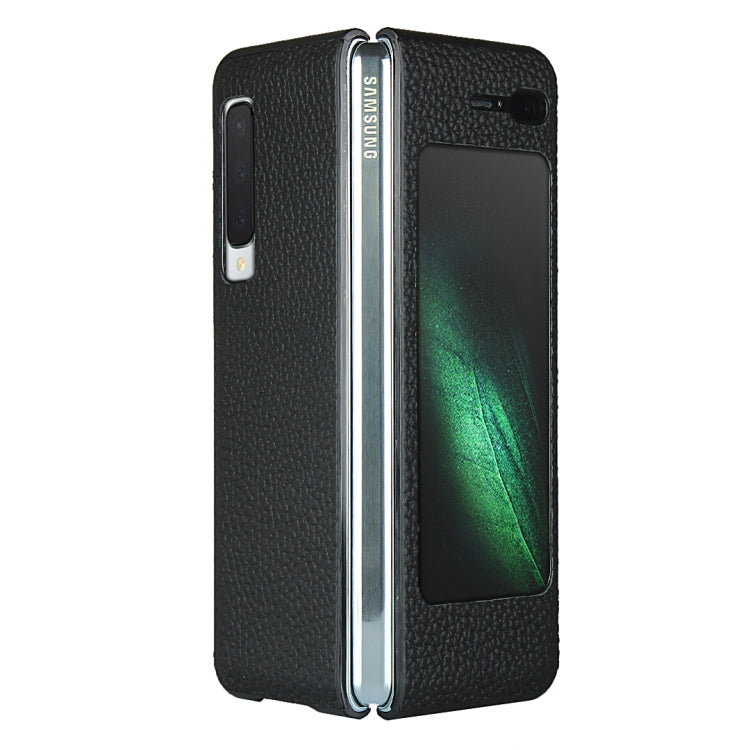 For Samsung Galaxy Fold Lychee Texture Leather Folding Protective Case