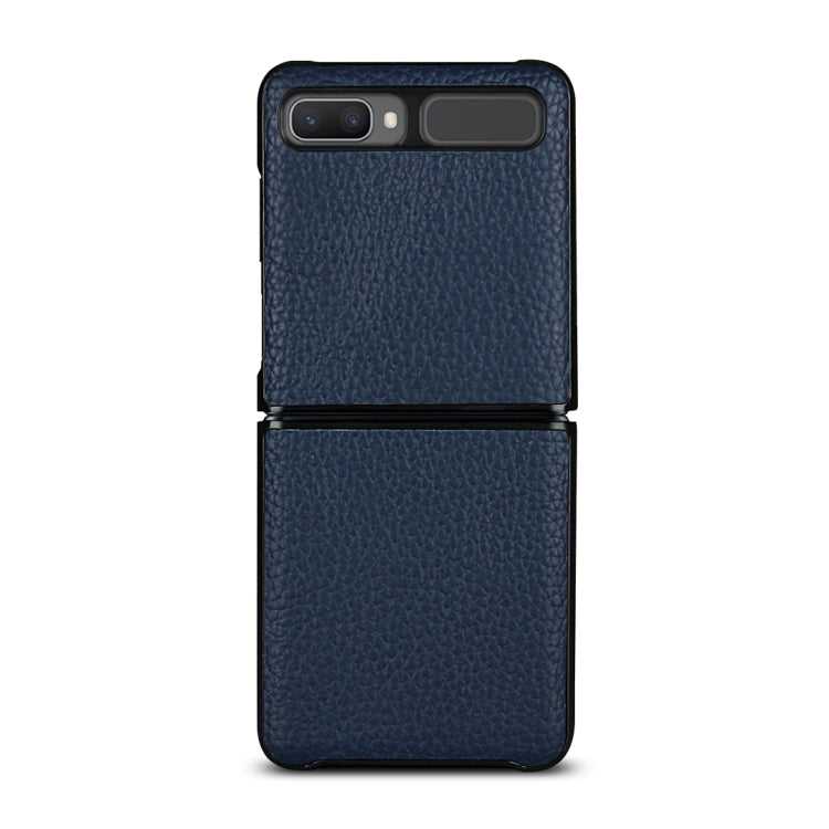 For Samsung Galaxy Z Flip Lychee Texture Leather Folding Protective Case