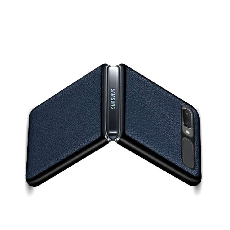 For Samsung Galaxy Z Flip Lychee Texture Leather Folding Protective Case