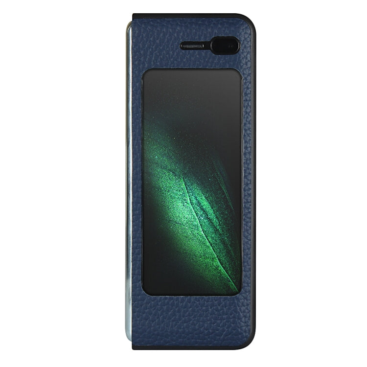For Samsung Galaxy Fold Lychee Texture Leather Folding Protective Case with Card Slot