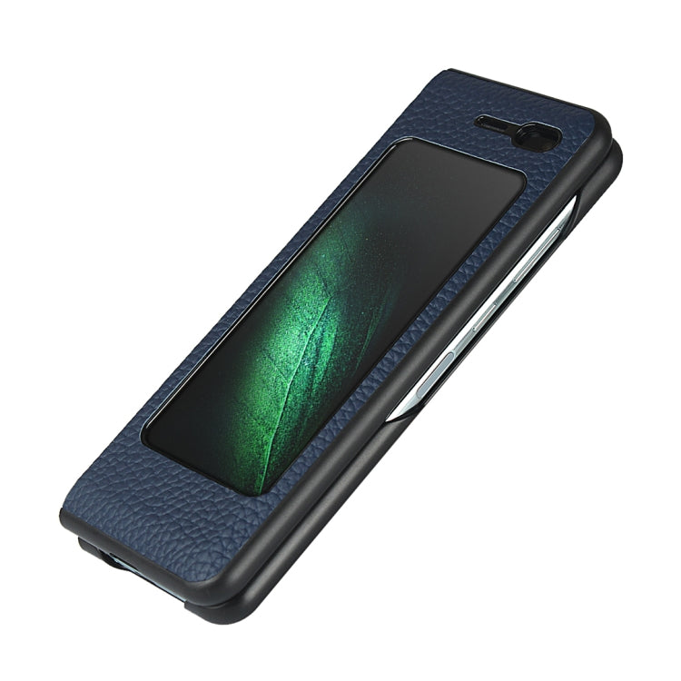 For Samsung Galaxy Fold Lychee Texture Leather Folding Protective Case with Card Slot