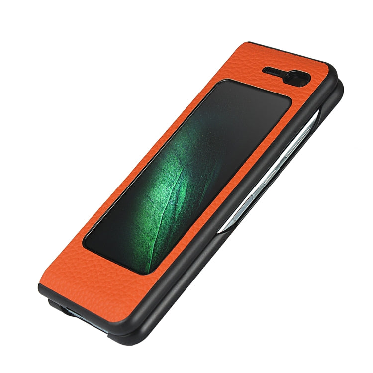 For Samsung Galaxy Fold Lychee Texture Leather Folding Protective Case with Card Slot