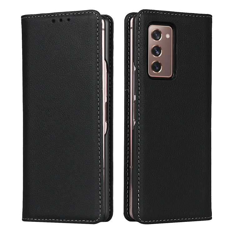For Samsung Galaxy Z Fold2 5G Small Lychee Texture Horizontal Flip Leather Case with Holder & Card Slot