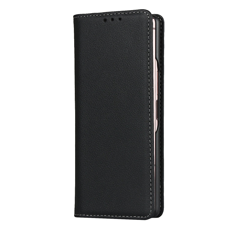 For Samsung Galaxy Z Fold2 5G Small Lychee Texture Horizontal Flip Leather Case with Holder & Card Slot